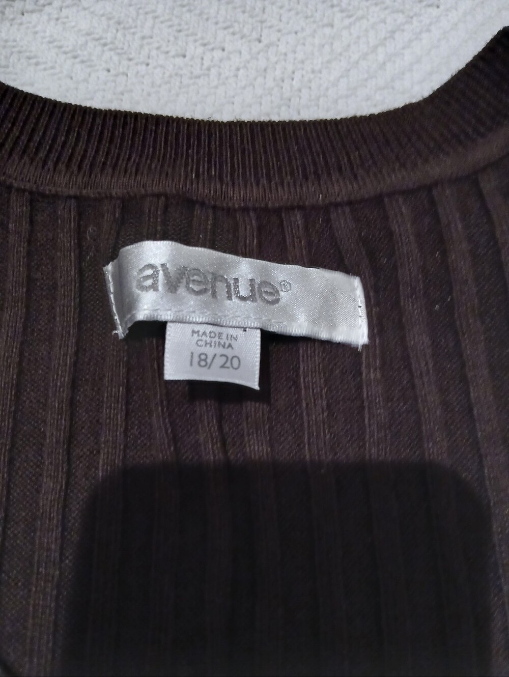 Avenue Women's Brown Ribbed Sweater - Brown
